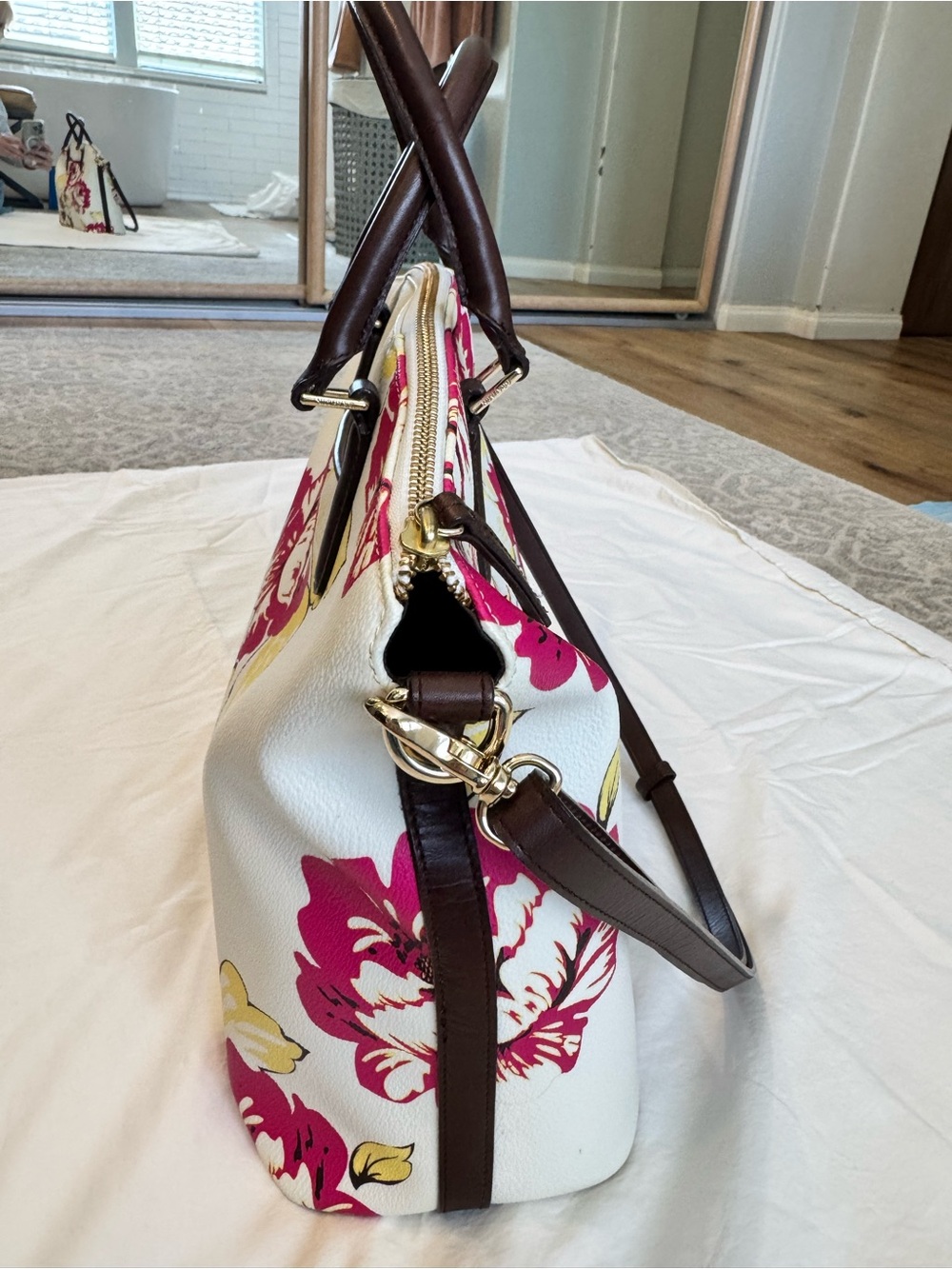 Brahmin Dahlia Bouquet Duxbury Satchel - Picture 4 of 15
